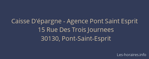 Caisse D'&eacute;pargne - Agence Pont Saint Esprit