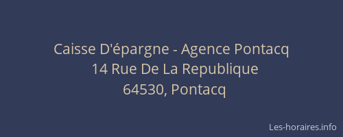 Caisse D'épargne - Agence Pontacq