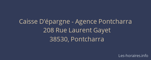 Caisse D'&eacute;pargne - Agence Pontcharra