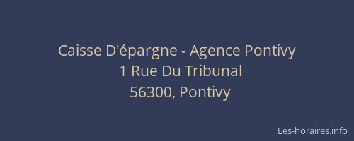 Caisse D'épargne - Agence Pontivy