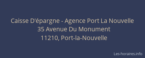 Caisse D'épargne - Agence Port La Nouvelle