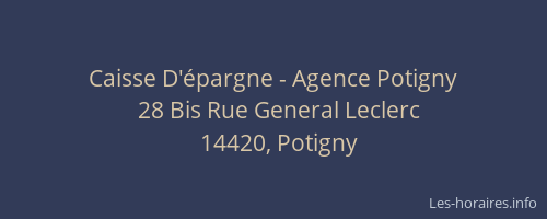Caisse D'épargne - Agence Potigny