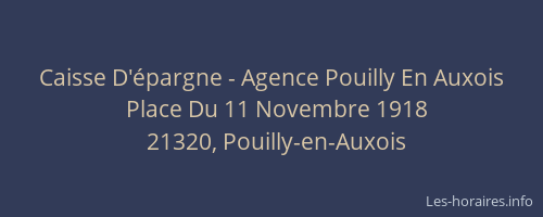 Caisse D'épargne - Agence Pouilly En Auxois