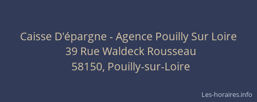 Caisse D'épargne - Agence Pouilly Sur Loire