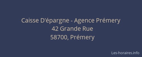 Caisse D'épargne - Agence Prémery