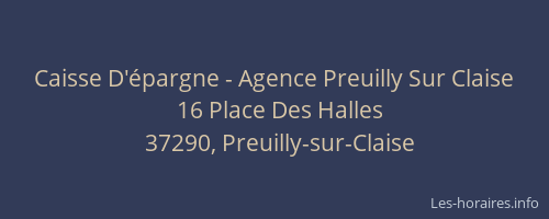 Caisse D'épargne - Agence Preuilly Sur Claise