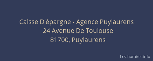 Caisse D'épargne - Agence Puylaurens
