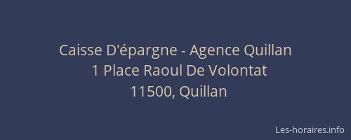Caisse D'épargne - Agence Quillan