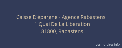 Caisse D'&eacute;pargne - Agence Rabastens