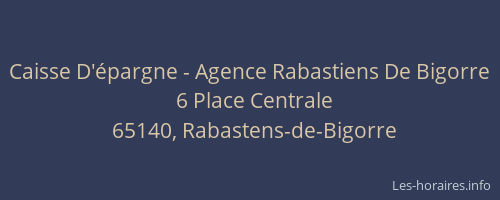 Caisse D'épargne - Agence Rabastiens De Bigorre