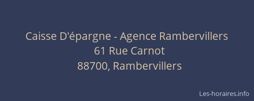 Caisse D'épargne - Agence Rambervillers