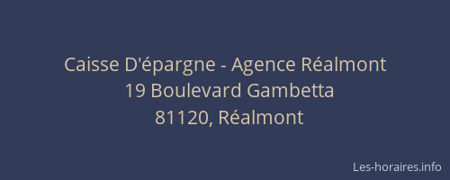 Caisse D'épargne - Agence Réalmont
