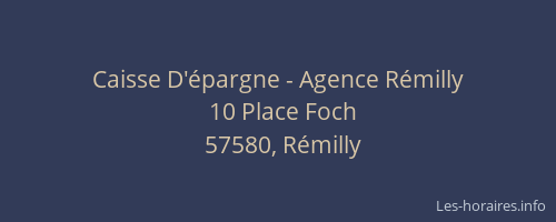 Caisse D'épargne - Agence Rémilly