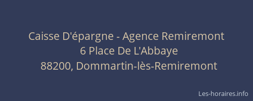 Caisse D'épargne - Agence Remiremont