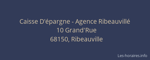 Caisse D'épargne - Agence Ribeauvillé