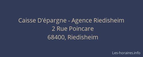 Caisse D'épargne - Agence Riedisheim