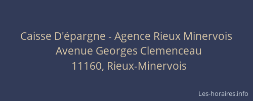 Caisse D'&eacute;pargne - Agence Rieux Minervois
