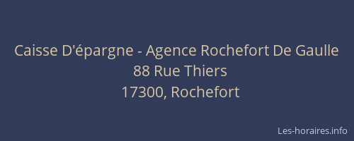 Caisse D'&eacute;pargne - Agence Rochefort De Gaulle