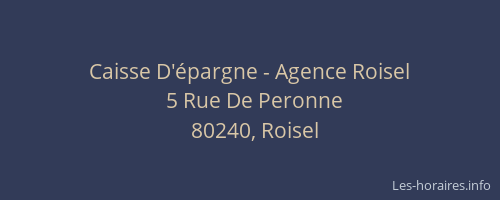 Caisse D'épargne - Agence Roisel
