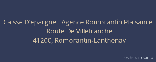 Caisse D'épargne - Agence Romorantin Plaisance
