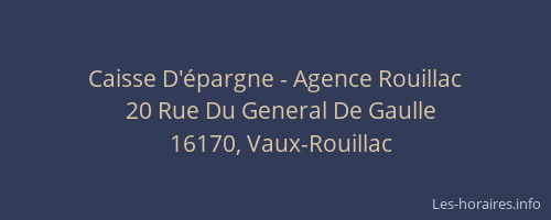 Caisse D'&eacute;pargne - Agence Rouillac