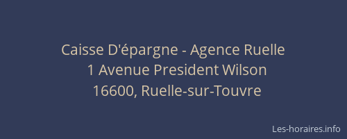 Caisse D'&eacute;pargne - Agence Ruelle