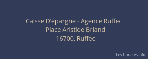Caisse D'épargne - Agence Ruffec