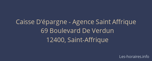 Caisse D'&eacute;pargne - Agence Saint Affrique