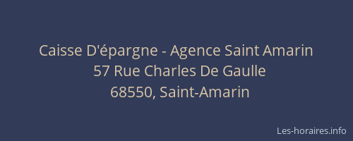 Caisse D'épargne - Agence Saint Amarin