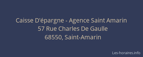 Caisse D'&eacute;pargne - Agence Saint Amarin