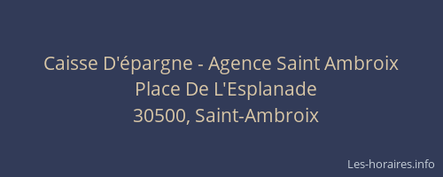 Caisse D'épargne - Agence Saint Ambroix