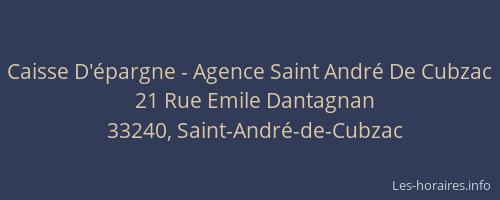 Caisse D'épargne - Agence Saint André De Cubzac