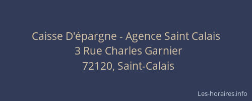 Caisse D'&eacute;pargne - Agence Saint Calais