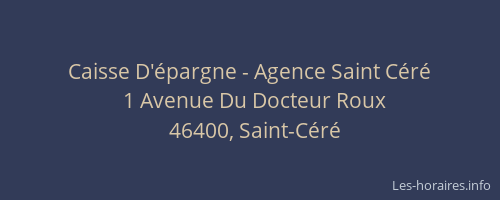 Caisse D'épargne - Agence Saint Céré