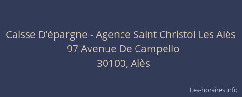 Caisse D'épargne - Agence Saint Christol Les Alès