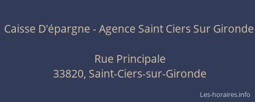 Caisse D'épargne - Agence Saint Ciers Sur Gironde