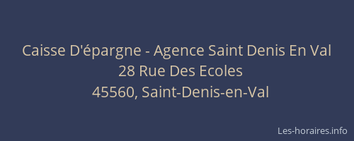 Caisse D'épargne - Agence Saint Denis En Val