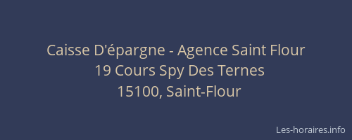 Caisse D'épargne - Agence Saint Flour