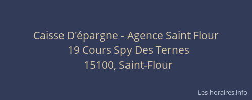 Caisse D'&eacute;pargne - Agence Saint Flour