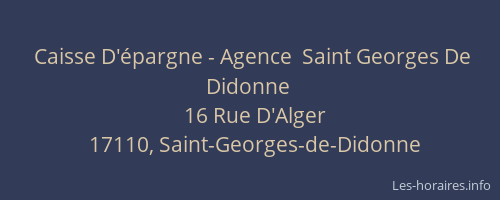 Caisse D'&eacute;pargne - Agence  Saint Georges De Didonne