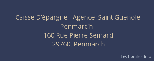 Caisse D'épargne - Agence  Saint Guenole Penmarc'h