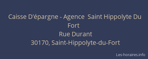 Caisse D'épargne - Agence  Saint Hippolyte Du Fort