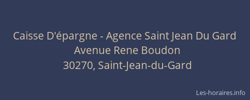 Caisse D'&eacute;pargne - Agence Saint Jean Du Gard