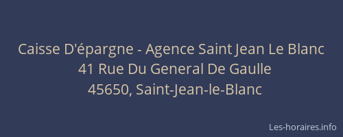 Caisse D'épargne - Agence Saint Jean Le Blanc