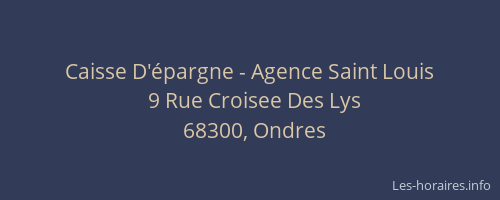 Caisse D'&eacute;pargne - Agence Saint Louis