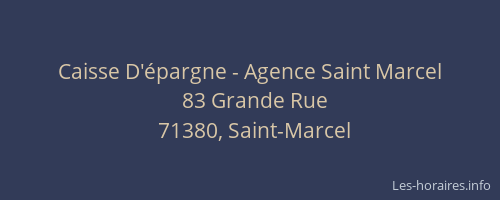 Caisse D'&eacute;pargne - Agence Saint Marcel