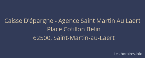 Caisse D'épargne - Agence Saint Martin Au Laert