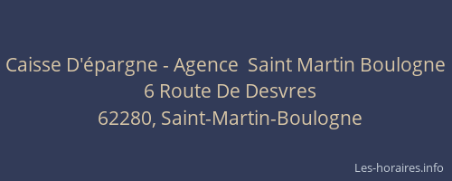 Caisse D'épargne - Agence  Saint Martin Boulogne