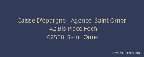 Caisse D'épargne - Agence  Saint Omer