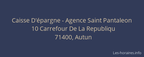 Caisse D'&eacute;pargne - Agence Saint Pantaleon